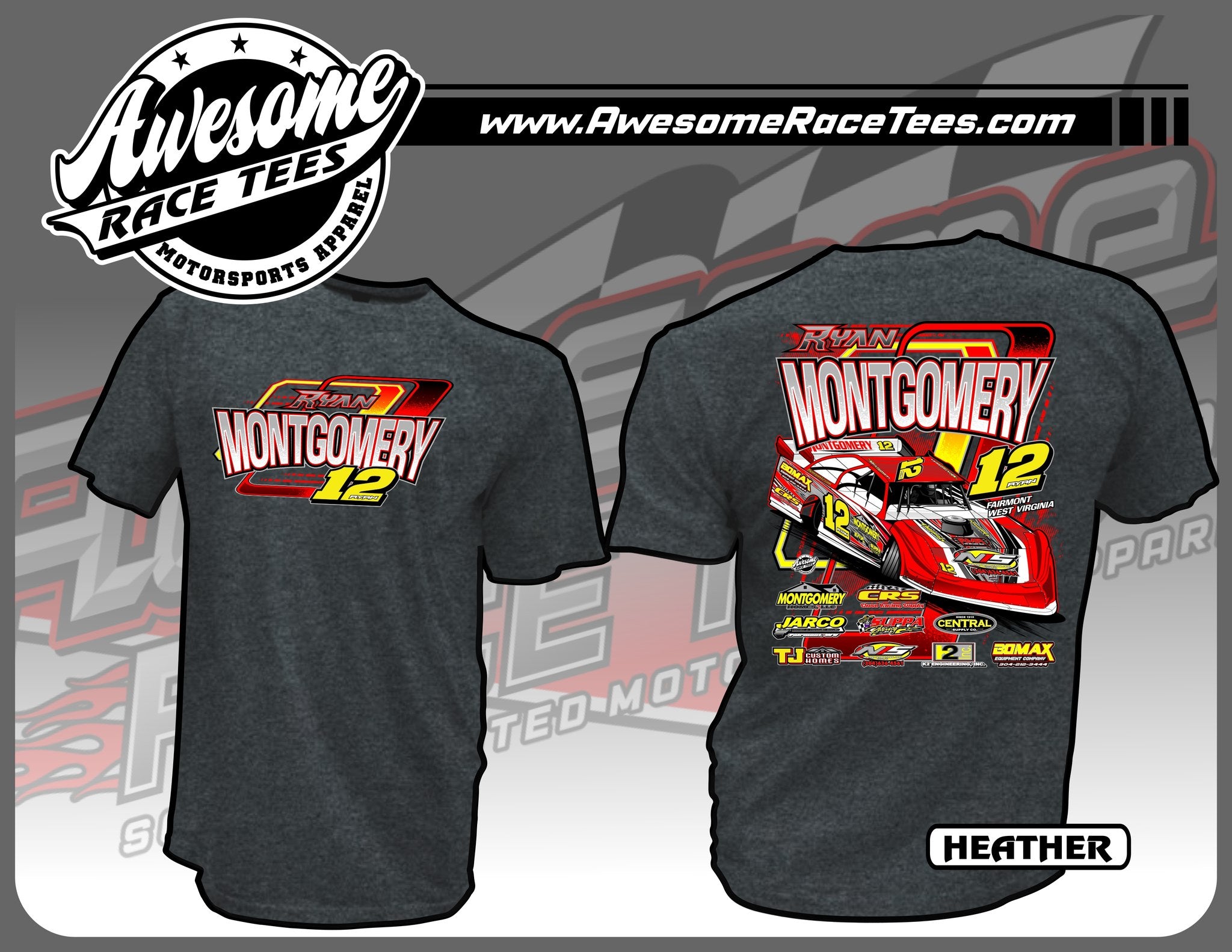 Ryan Montgomery 12 Car [HEATHER GRAY TEE]
