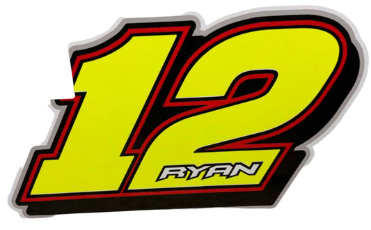 12 Number With Ryan's Name Decal [9D]