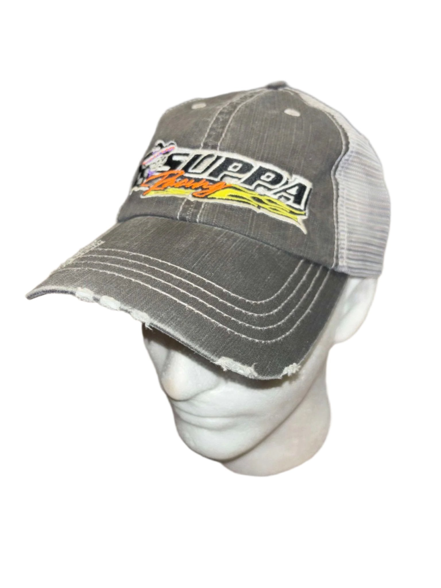 Gray Mesh Suppa Racing Logo Hat