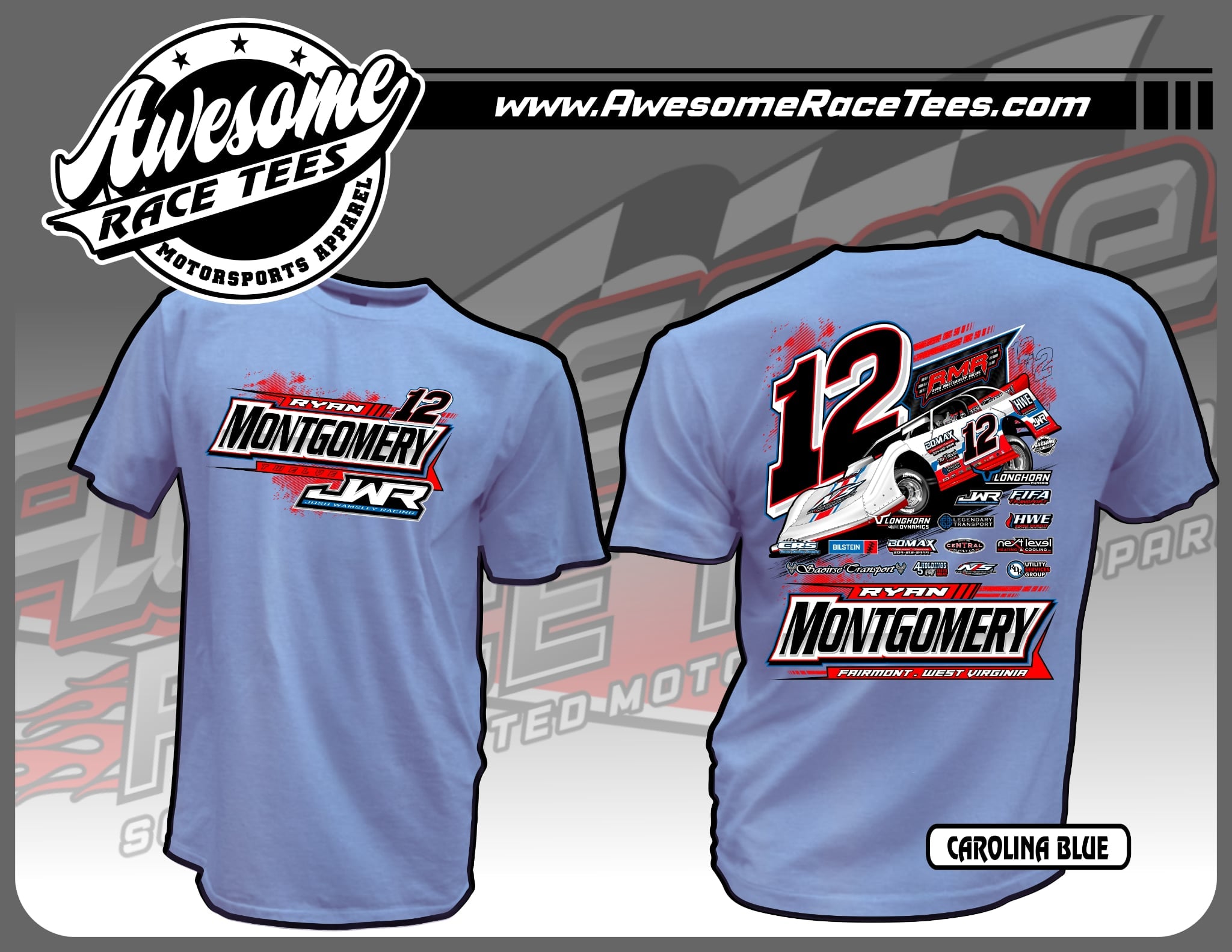 RMR & JWR TEE [YOUTH CAROLINA BLUE]