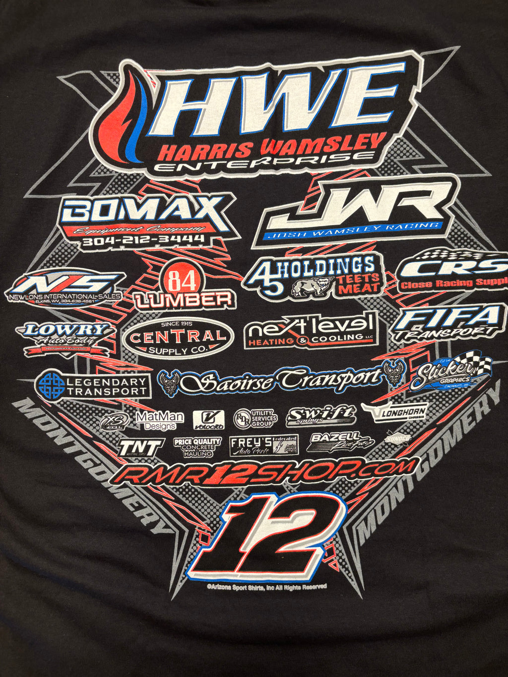 RMR & JWR Crew Shirt (Black) YOUTH