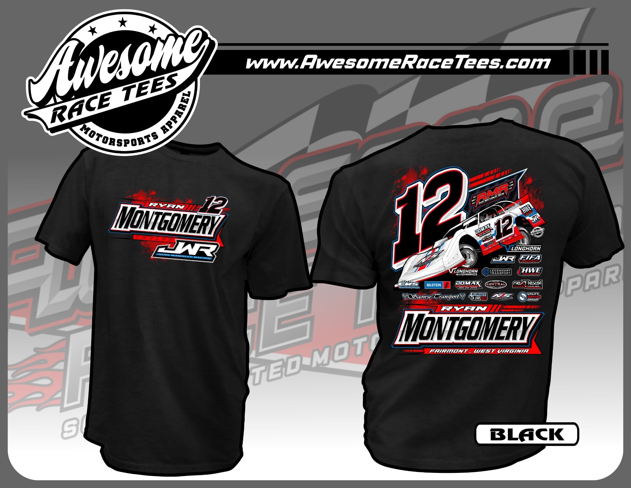 RMR & JWR TEE [YOUTH BLACK TEE]