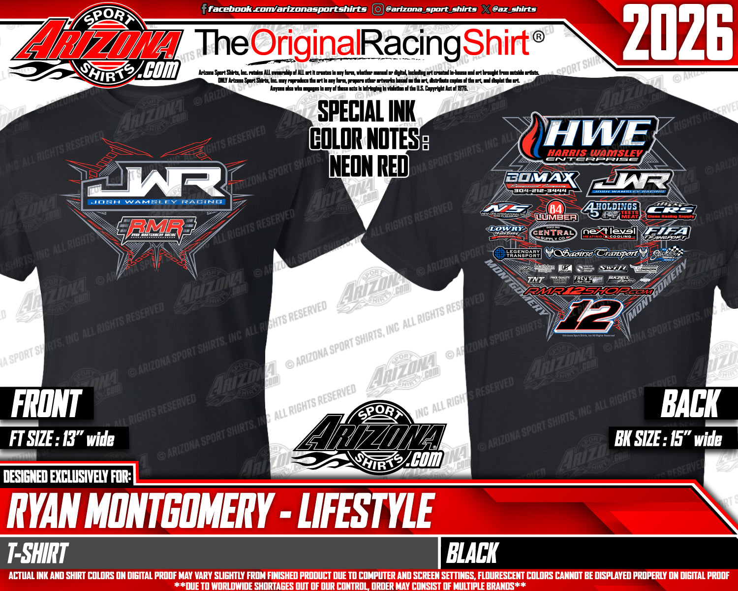 2026 RMR & JWR Crew Shirt (Black)
