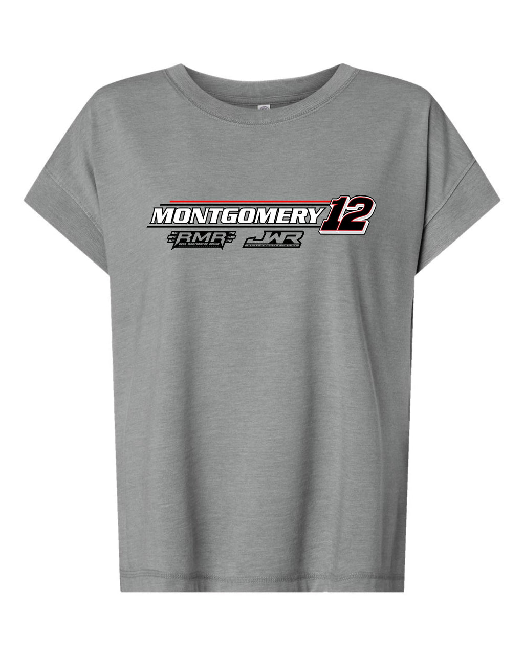 RMR & JWR LADIES WASHED GRAY RELAXED TEE