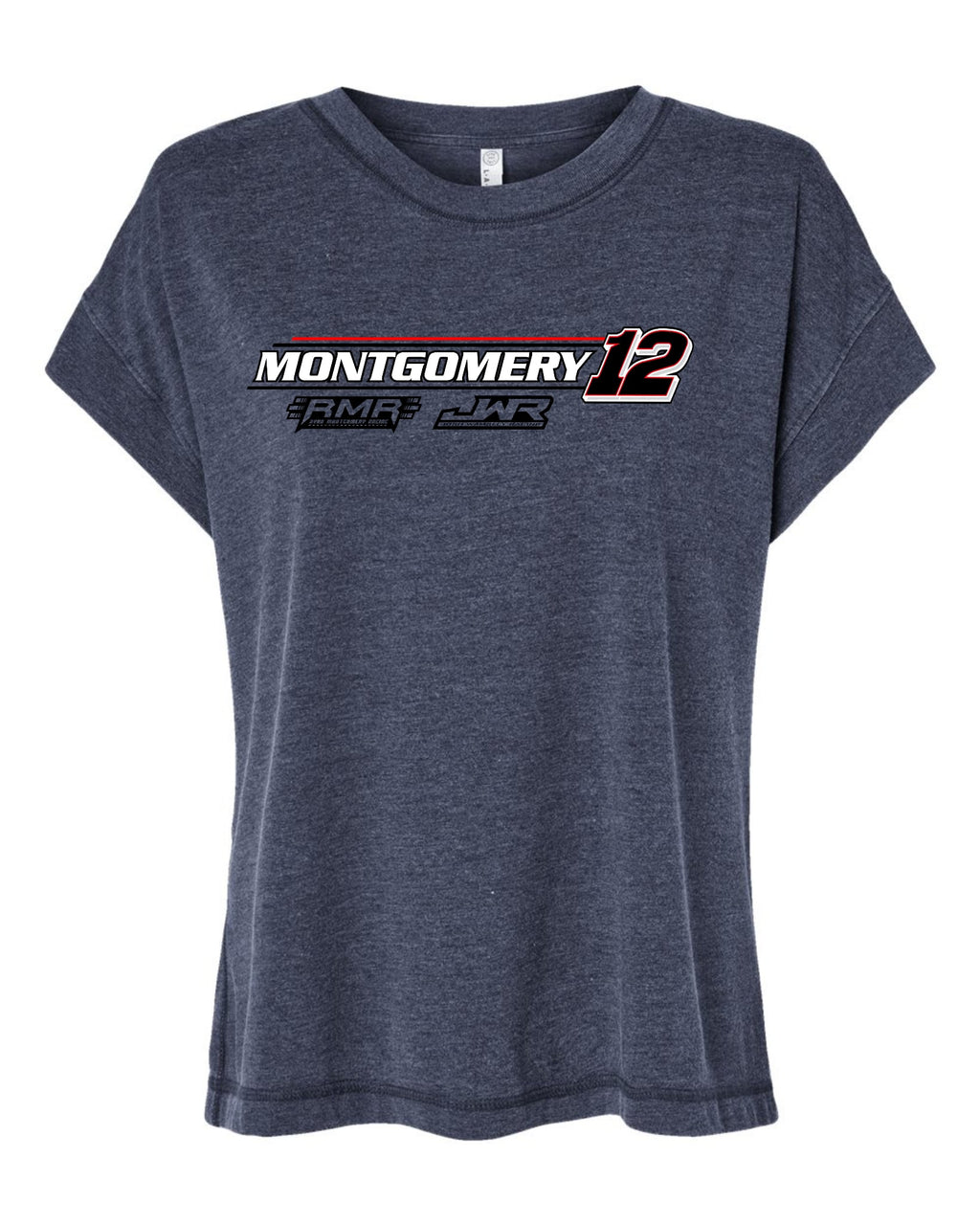 RMR & JWR LADIES WASHED NAVY RELAXED TEE